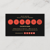 Carte de fidélité Lettres Vintages rétros (Dos)