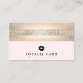 Carte De Fidélité Lèvres baisantes Rose Beauté Loyauté 10 Punch (Devant)