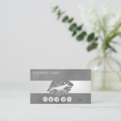 Carte de fidélité Lèvres Pailletés, aspect cuir (Debout devant)