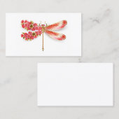 Carte De Fidélité libellule de fleurs avec sakura de bijoux (Devant / Derrière)