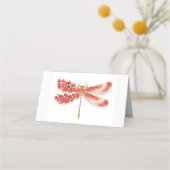Carte De Fidélité Libellule fleur avec sakura bijoux (Dos)