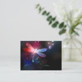 Carte De Fidélité libellule rouge brillante (Debout devant)