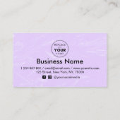 Carte De Fidélité Lilac & Coeur Ajouter Votre Logo Remise Minimale F (Dos)