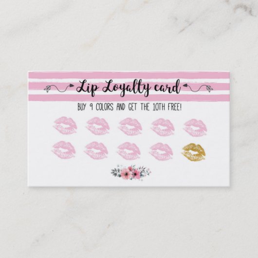 Carte De Fidélité Lipsense loyalty card (Devant)