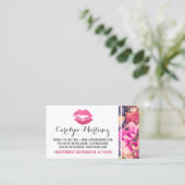 Carte De Fidélité Lipstick Distributeur Floral Kiss Lip Loyalty Punc (Debout devant)