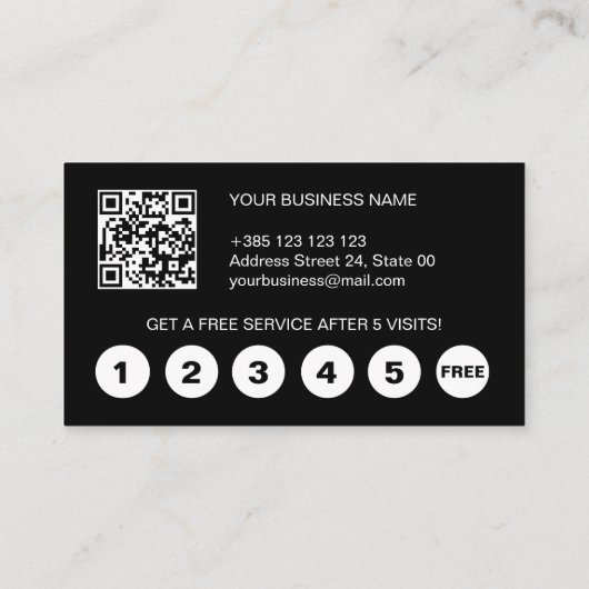 Carte De Fidélité Liquide Iridescente Rainbow Texture QR Code (Dos)