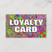 Carte De Fidélité Liquide Iridescente Rainbow Texture QR Code (Devant)