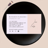 Carte De Fidélité Logo Abstrait moderne femme beauté visage femme