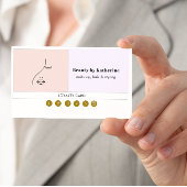 Carte De Fidélité Logo Abstrait moderne femme beauté visage femme