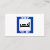 Carte De Fidélité Logo Bleu Bed, Hostel Hébergement Business (Dos)
