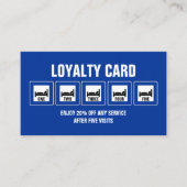 Carte De Fidélité Logo Bleu Bed, Hostel Hébergement Business (Devant)