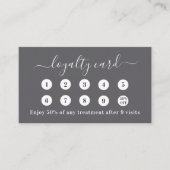 Carte De Fidélité Logo commercial de code qr gris charbon (Devant)