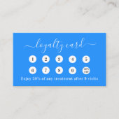 Carte De Fidélité Logo commercial du code Royal bleu qr (Devant)