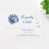 Carte de fidélité logo coquillage bleu (Bureau)