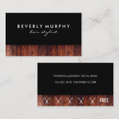 Carte De Fidélité Logo de cisaillement en bois rustique (fidélité) (Devant / Derrière)