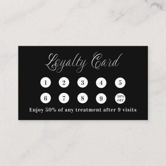 Carte De Fidélité Logo de code qr noir blanc (Devant)