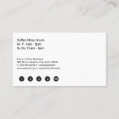 Carte De Fidélité Logo de la coupe de café (Dos)