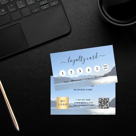 Carte De Fidélité Logo de l'entreprise de code qr photo