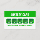 Carte De Fidélité Logo De Lit Vert, Hostel Hébergement Business (Devant)