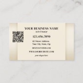 Carte De Fidélité Logo de salon de coiffure Photos de code QR (Dos)
