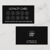 Carte De Fidélité Logo d'entreprise Black Star Professional Company (Devant / Derrière)