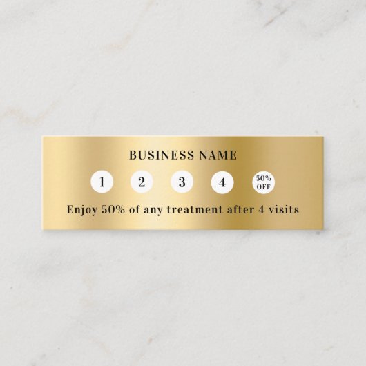 Carte De Fidélité Logo d'entreprise de code or qr (Devant)