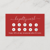 Carte De Fidélité Logo d'entreprise de code qr blanc rouge (Devant)