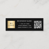 Carte De Fidélité Logo d'entreprise de code qr noir blanc (Dos)