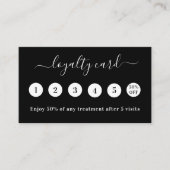 Carte De Fidélité Logo d'entreprise de code qr noir blanc (Devant)