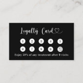 Carte De Fidélité Logo d'entreprise de code qr noir blanc (Devant)