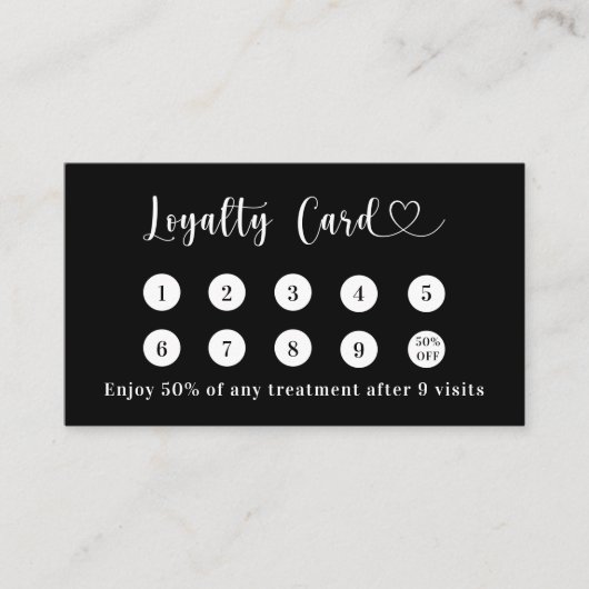 Carte De Fidélité Logo d'entreprise de code qr noir blanc (Devant)