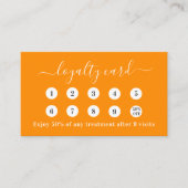 Carte De Fidélité Logo d'entreprise de code qr orange (Devant)