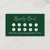 Carte De Fidélité logo d'entreprise Emerald green qr code (Devant)