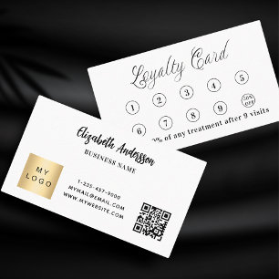 Carte De Fidélité Logo d'entreprise en code qr noir blanc