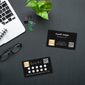 Carte De Fidélité Logo d'entreprise en code qr noir blanc