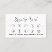 Carte De Fidélité Logo d'entreprise en code qr noir blanc (Devant)