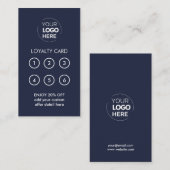 Carte De Fidélité Logo d'entreprise | Loyauté de la compagnie profes (Devant / Derrière)