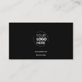 Carte De Fidélité Logo d'entreprise Modern Black Professional Compan (Dos)