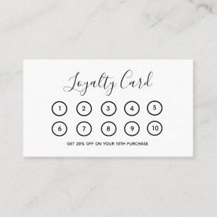 Carte De Fidélité Logo d'entreprise Modern White Professional Compan