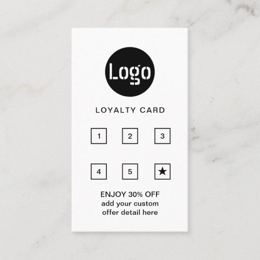 Carte De Fidélité Logo d'entreprise | Punch professionnel (Devant)