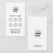 Carte De Fidélité Logo d'entreprise | White Professional Company (Devant / Derrière)