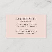 Carte De Fidélité Logo des étoiles célestes du croissant d'or Rose (Dos)