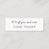 Carte De Fidélité Logo d'insertion du Merci de coeur cursif simple (Dos)