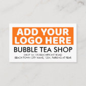 Carte De Fidélité Logo Entreprise Marque Couleur Simple (Devant)