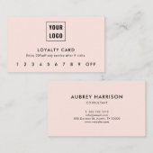 Carte De Fidélité Logo Moderne Professionnel (Devant / Derrière)