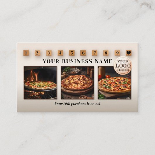 Carte De Fidélité Logo moderne QR Code Photos (Devant)