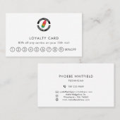 Carte De Fidélité Logo moderne Simple Business (Devant / Derrière)