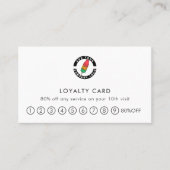 Carte De Fidélité Logo moderne Simple Business (Devant)