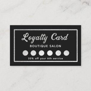 Carte De Fidélité Logo personnalisé noir et blanc client