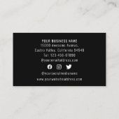 Carte De Fidélité Logo professionnel des médias sociaux modernes (Dos)